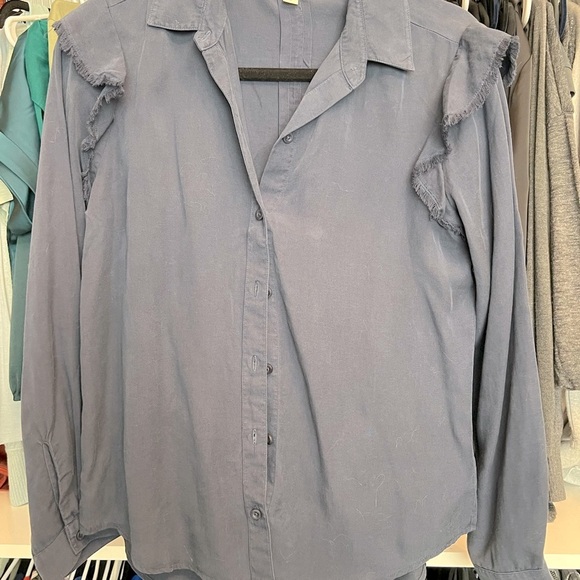 Cloth & Stone for Anthropologie long sleeve blouse - dark blue - Small - Picture 1 of 6